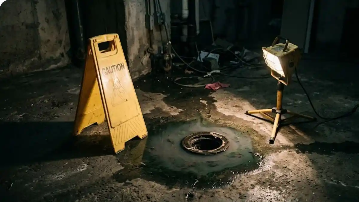 Sewage Backing Up in Your Lorton Basement at Night  -  Your Options