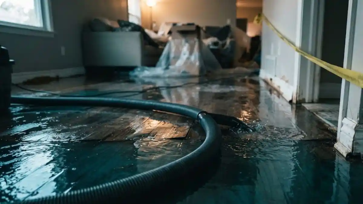 Emergency Water Removal  -  Fairfax Water Damage Squad technician at work in Fairfax VA