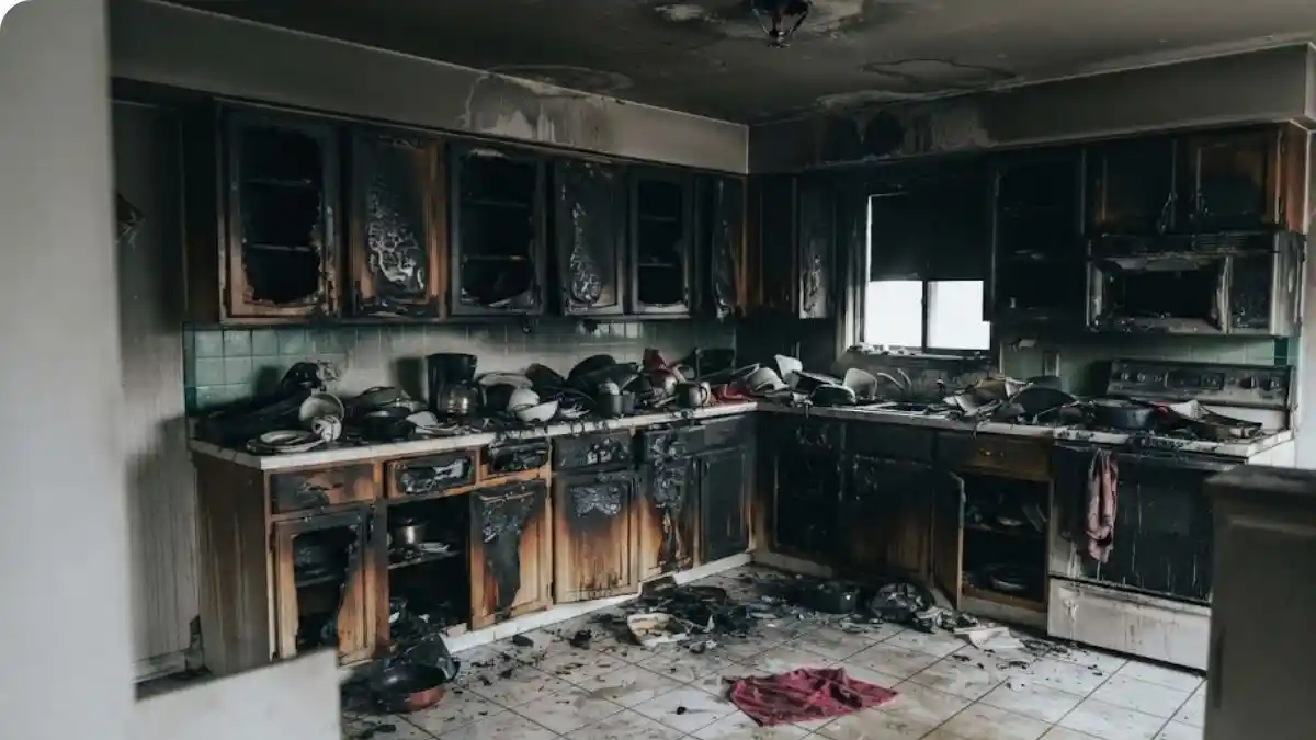 Fire Damage Restoration  -  Fairfax Water Damage Squad technician at work in Fairfax VA