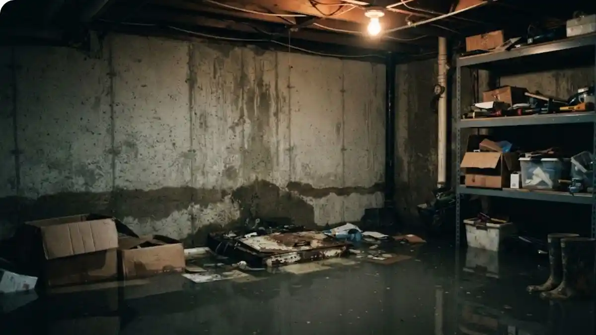 Flooded Basement Cleanup  -  Fairfax Water Damage Squad technician at work in Fairfax VA