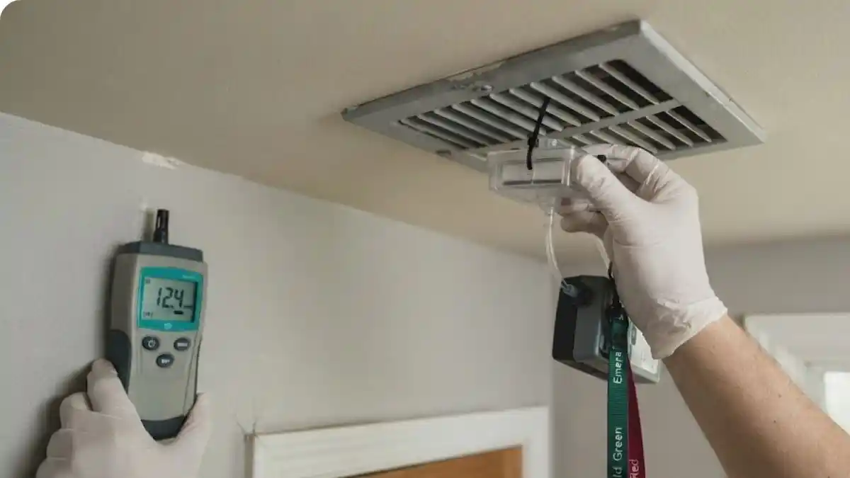Mold Inspection & Testing  -  Fairfax Water Damage Squad technician at work in Fairfax VA