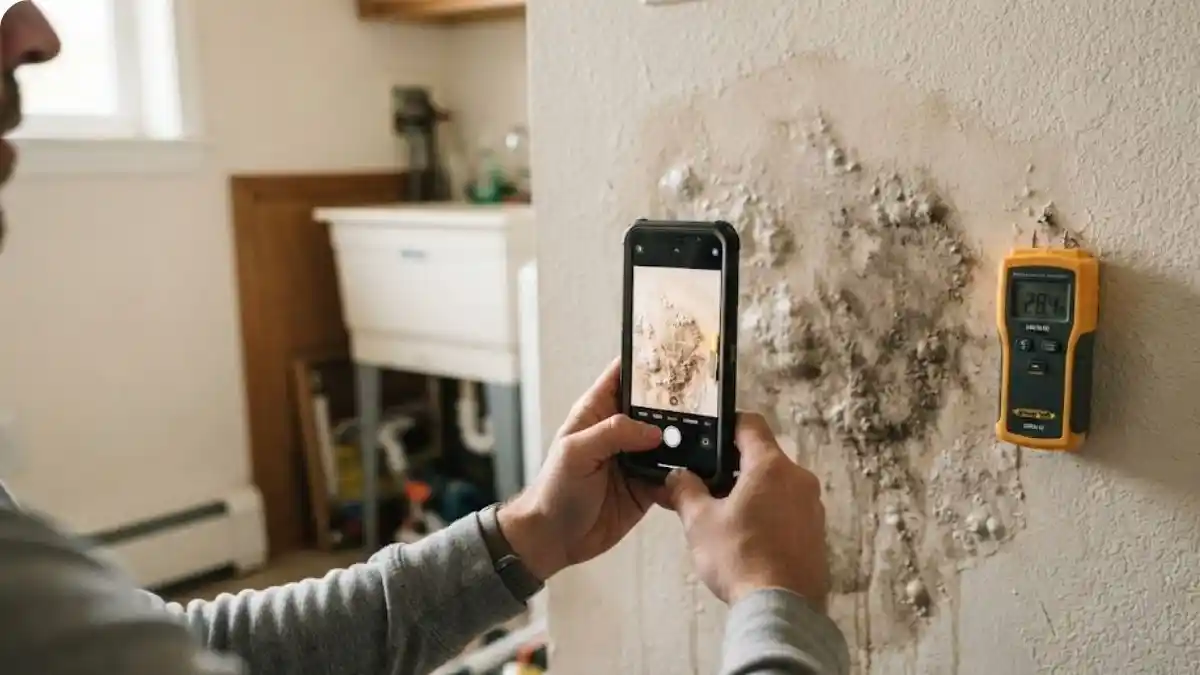 Water Damage Insurance Claims  -  Fairfax Water Damage Squad technician at work in Fairfax VA